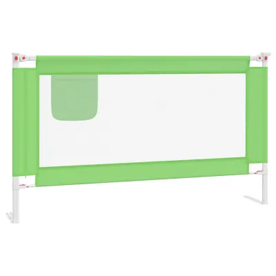 vidaXL Posteljno varovalo za malčke zeleno 140x25 cm blago