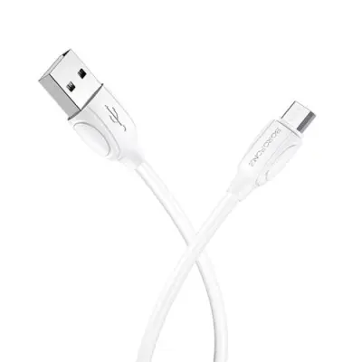 BOROFONE podatkovni kabel X19 MicroUSB na USB 1m 2,4A bel