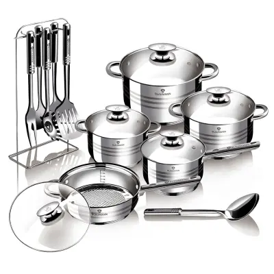 Berlinger Haus Blaumann Gourmet  17v1 set inox posode