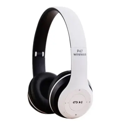 iWear BITS Noise Cancell zložljive brezžične slušalke Bluetooth 5.0 FM radio/MP3 Mico SD in telefonski klic bela