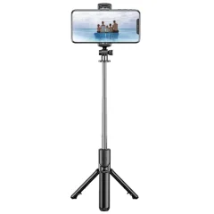 Elight S3 2v1 Selfie stick & Video WEB call stojalo za stojalo, podaljšano do 68 cm & Shutter Button Black