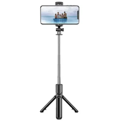 Elight S3 2v1 Selfie stick & Video WEB call stojalo za stojalo, podaljšano do 68 cm & Shutter Button Black