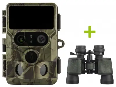 Oxe Lovska kamera OXE Tarantula WiFi 4K in klasični daljnogled FOMEI 7-21X40 ZCF Zoom + 32GB SD kartica, 8 kom baterija in stojalo!