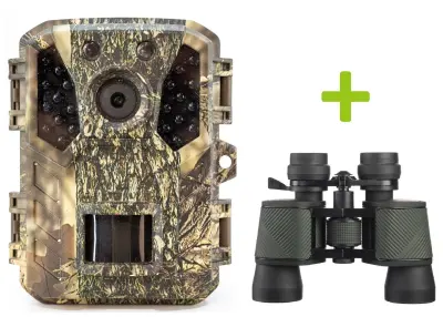 Oxe Lovska kamera OXE Gepard II in klasični daljnogled FOMEI 7-21x40 ZCF Zoom + 32GB SD kartica in 4 baterije!