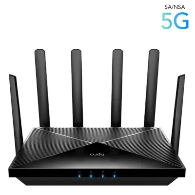 Usmerjevalnik brezžični Cudy P5 5G WiFi6 802.11ax AX3000 2402Mbit/s 5G 4xLAN 4x antena (P5_EU)