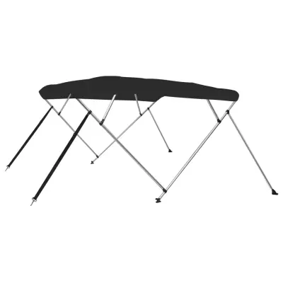 vidaXL Bimini tenda s 4 loki črna 243x250x131 cm