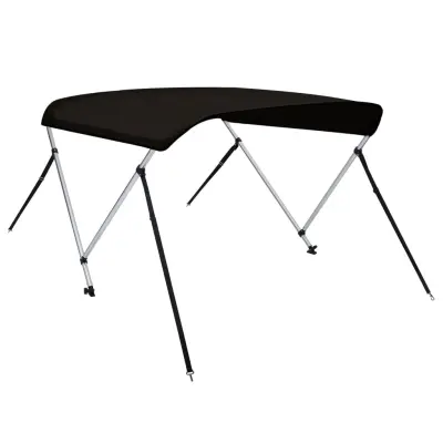 vidaXL Bimini tenda z 2 lokoma črna 178x138x96 cm