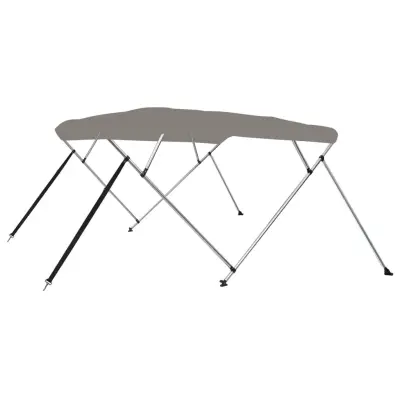 vidaXL Bimini tenda s 4 loki siva 243x210x137 cm