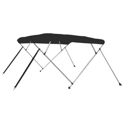 vidaXL Bimini tenda s 4 loki črna 239x184x131 cm
