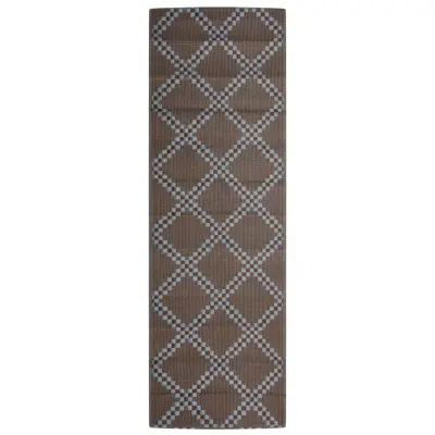vidaXL Zunanja preproga ARAKIL Rjava 80x250 cm PP