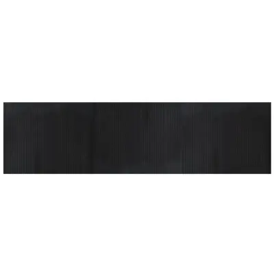 vidaXL Preproga pravokotna črna 80x300 cm bambus