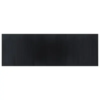 vidaXL Preproga pravokotna črna 100x300 cm bambus