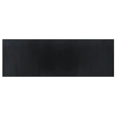 vidaXL Preproga pravokotna črna 100x300 cm bambus