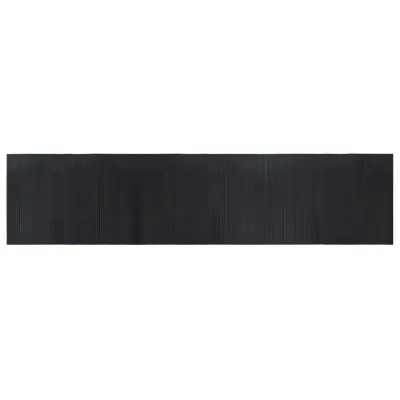 vidaXL Preproga pravokotna črna 70x300 cm bambus