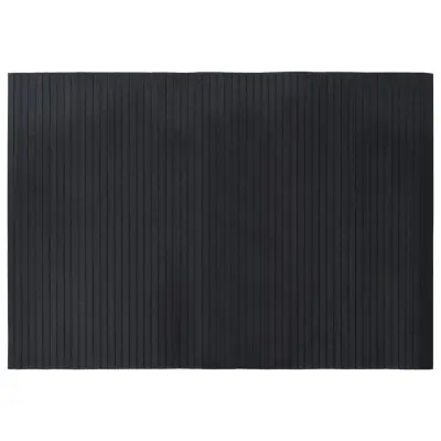 vidaXL Preproga pravokotna črna 70x100 cm bambus