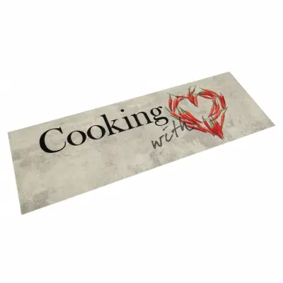 vidaXL Kuhinjska preproga pralna cooking 60x180 cm žamet