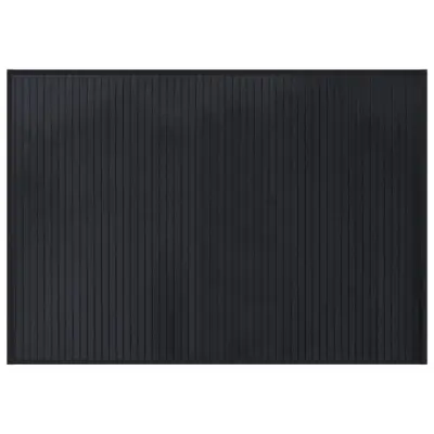 vidaXL Preproga pravokotna črna 70x100 cm bambus