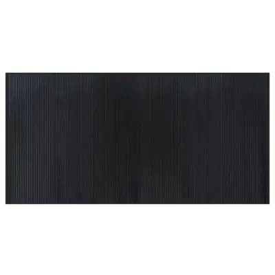 vidaXL Preproga pravokotna črna 100x200 cm bambus