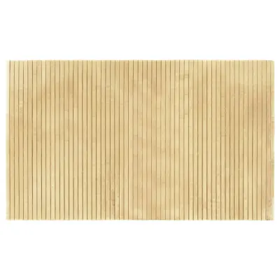 vidaXL Preproga pravokotna svetlo naravna 60x100 cm bambus