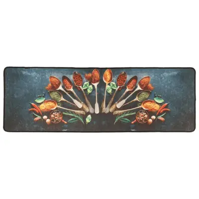 vidaXL Kuhinjska preproga večbarvna 60x180 cm pralna nedrseča