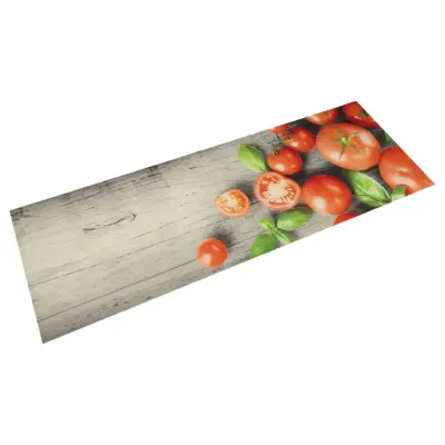 vidaXL Kuhinjska preproga pralna paradižnik 45x150 cm žamet