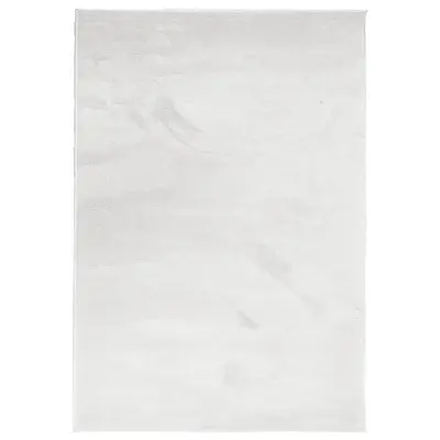 vidaXL Preproga OVIEDO s kratkimi vlakni siva 120x170 cm