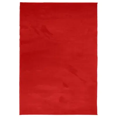 vidaXL Preproga OVIEDO s kratkimi vlakni rdeča 120x170 cm