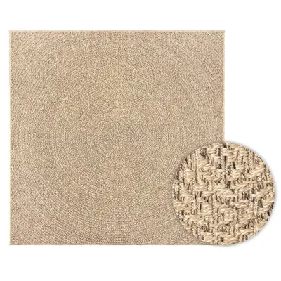 vidaXL Preproga ZIZUR 240x240 cm videz jute notranja in zunanja