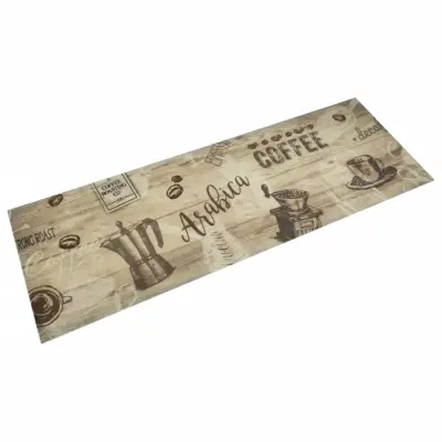vidaXL Kuhinjska preproga pralna coffee rjava 60x180 cm žamet