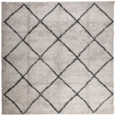 vidaXL Košata preproga PAMPLONA moderna bež in antracit 160x160 cm
