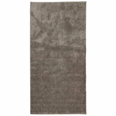 vidaXL Preproga ISTAN visoka vlakna sijoč videz siva 100x200 cm