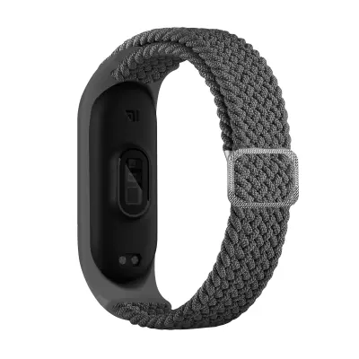 Najlon pašček za uro za Xiaomi Mi Band 3/4/5/6/7/NFC Grey