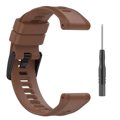 Silikonski pašček za uro Garmin Forerunner 265/965 Brown