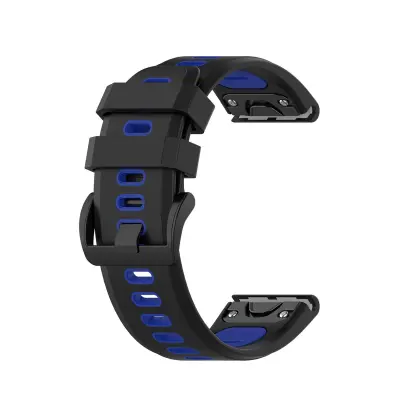 Silikonska zapestnica Garmin Fenix 5/6 Black/Blue