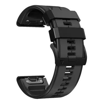 26 mm silikonski zapestni trak za Garmin Fenix 6X/Fenix7X/7X pro, COROS Black