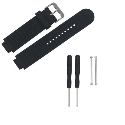 Nadomestni silikonski pašček za uro Black  Garmin Forerunner 220/230/235/630/620/735XT, Garmin Approach S20/S5/ S6