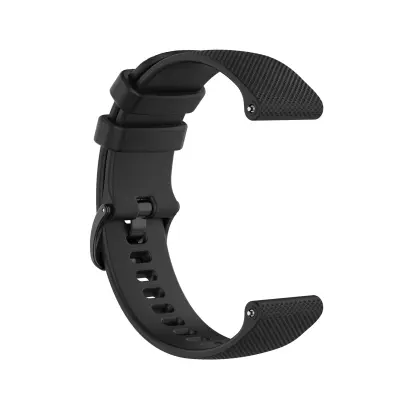 Silikonski pas za uro Black 20 mm Garmin Venu, Vivomove, Move, Vivoactive, Forerunner, Approach S40