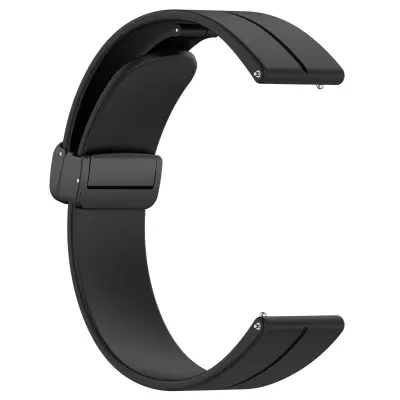 Silikonska zapestnica z magnetno zaponko Black 20 mm