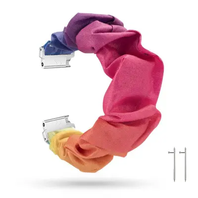 Pas za uro Scrunchie Style, združljiv z uro Samsung Galaxy Watch 42/41 mm MultiColor 20 mm