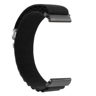 Pašček za uro iz pletenega najlona Black 20 mm Samsung Galaxy Watch 5 / Watch 5 Pro, Samsung Galaxy Watch 4 40 mm / 44 mm