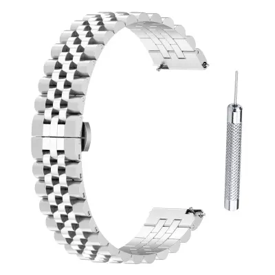 Nastavljiva univerzalna 20 mm petvrstna kača iz kroglic Silver