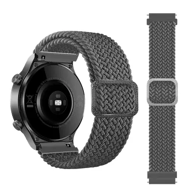 20 mm najlonski pas za ure za Huawei, Xiaomi, Garmin, Samsung Grey