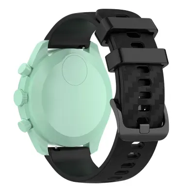 Pašček za uro 20 mm Omega/Huawei/Samsung Galaxy Watch silikon Black