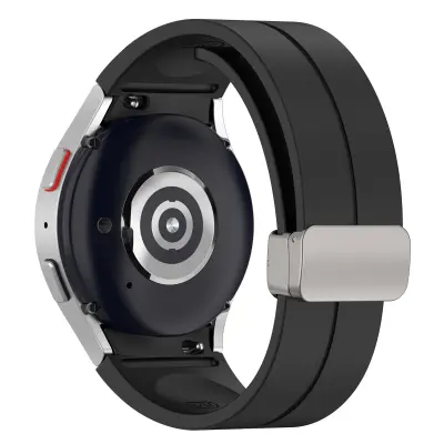 Silikonska zapestnica z zložljivo zaponko Black S Samsung Galaxy Watch5 Pro