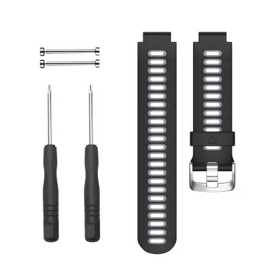 Zapestnica Garmin Forerunner 220/230/235/620/630/735XT črna/siva