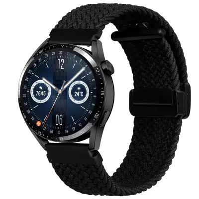 Pašček za uro z magnetnim zapiranjem - 22 mm Black