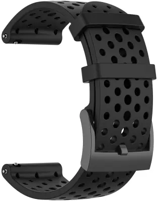 Suunto 7/9/9Baro/D5/Spartan/Fossil Nate/Q zapestnica silikon Črna  L