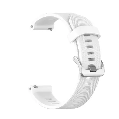 Pašček za uro Garmin Forerunner 245 Silicone White 20 mm
