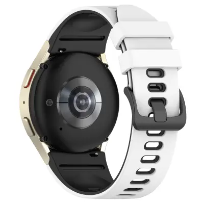 Dvobarvni pas za uro za Samsung Galaxy Watch 4/5/6/6 Classic White