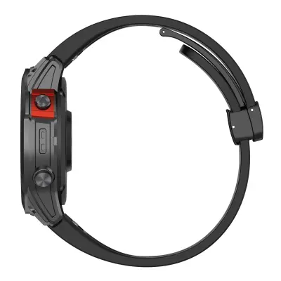 22 mm silikonski trak za Garmin Epix Pro 47 mm/Fenix 7/Fenix 7 Pro Black